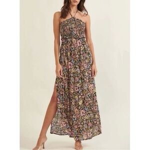 chinese dress ladies Flower bomb Maxi dress – 2 Beatz Boutique main image 1